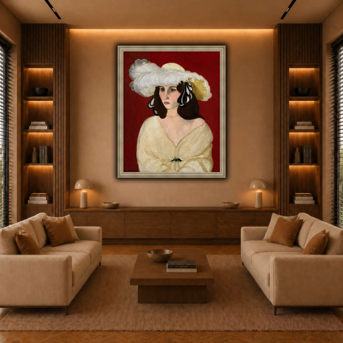 White_Plumes_Henri_Matisse warm-living-room