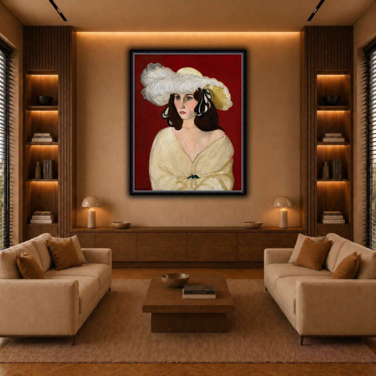 White_Plumes_Henri_Matisse warm-living-room