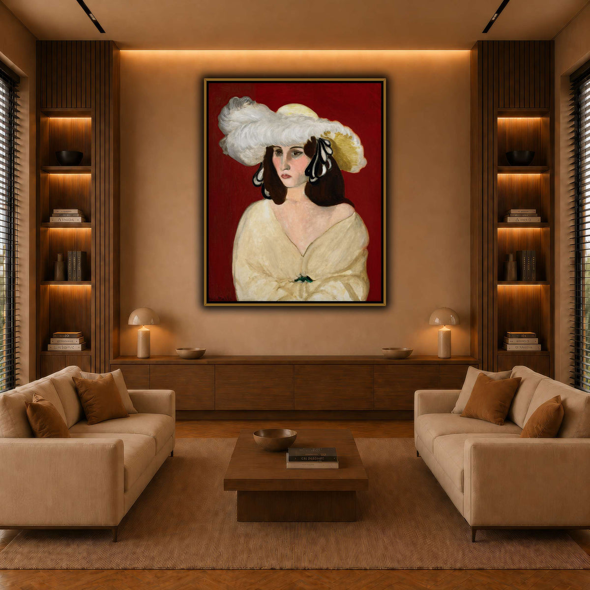 White_Plumes_Henri_Matisse warm-living-room