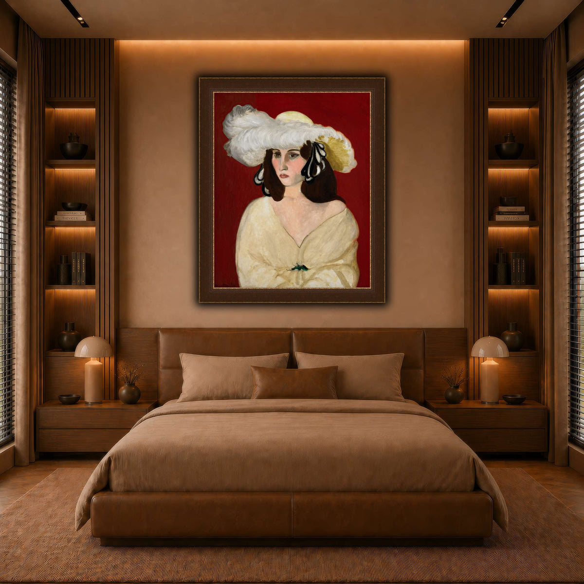 White_Plumes_Henri_Matisse warm-bedroom