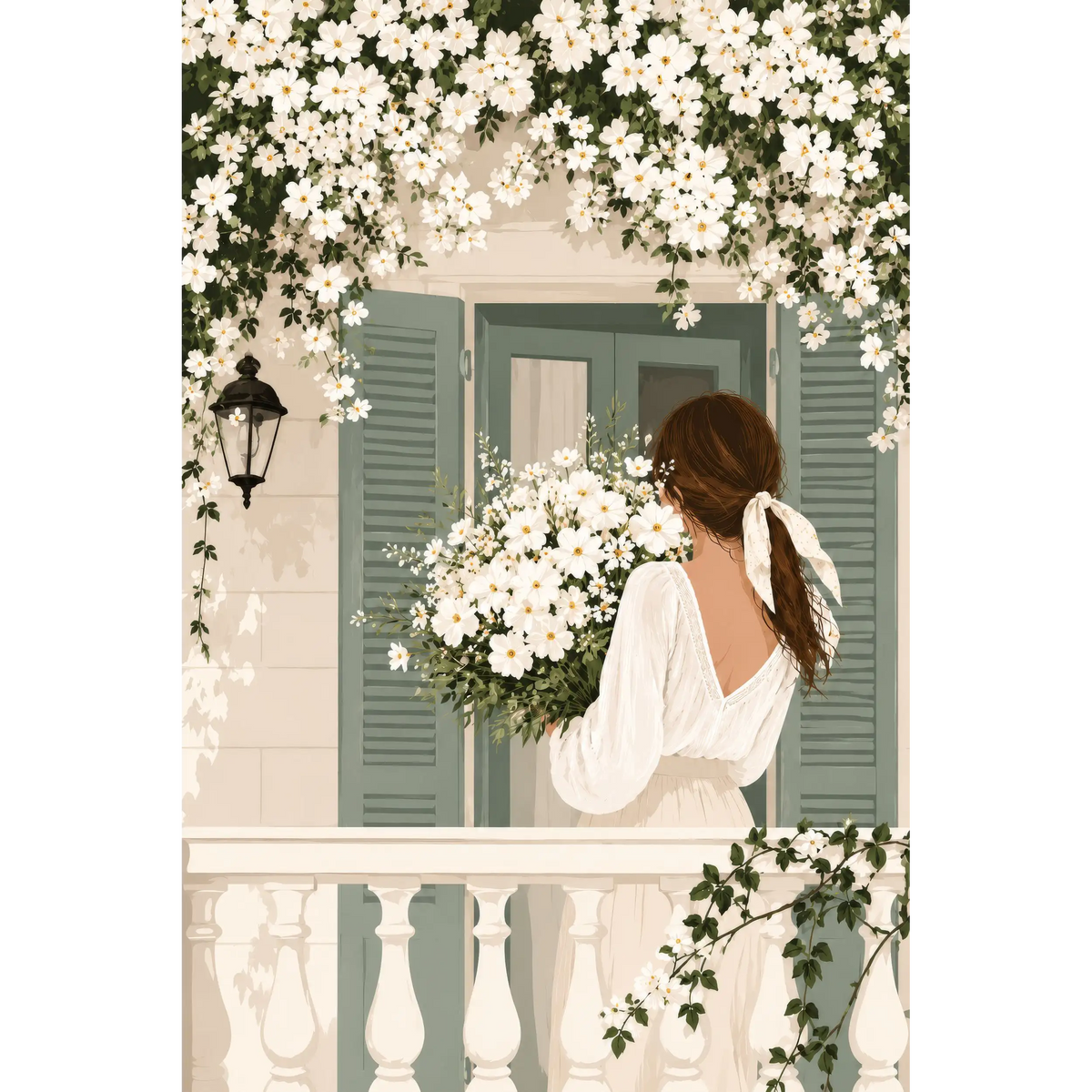 White Spring on the Balcony