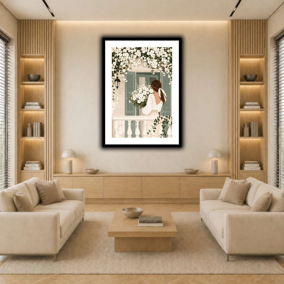 White Spring on the Balcony light neutral-living room