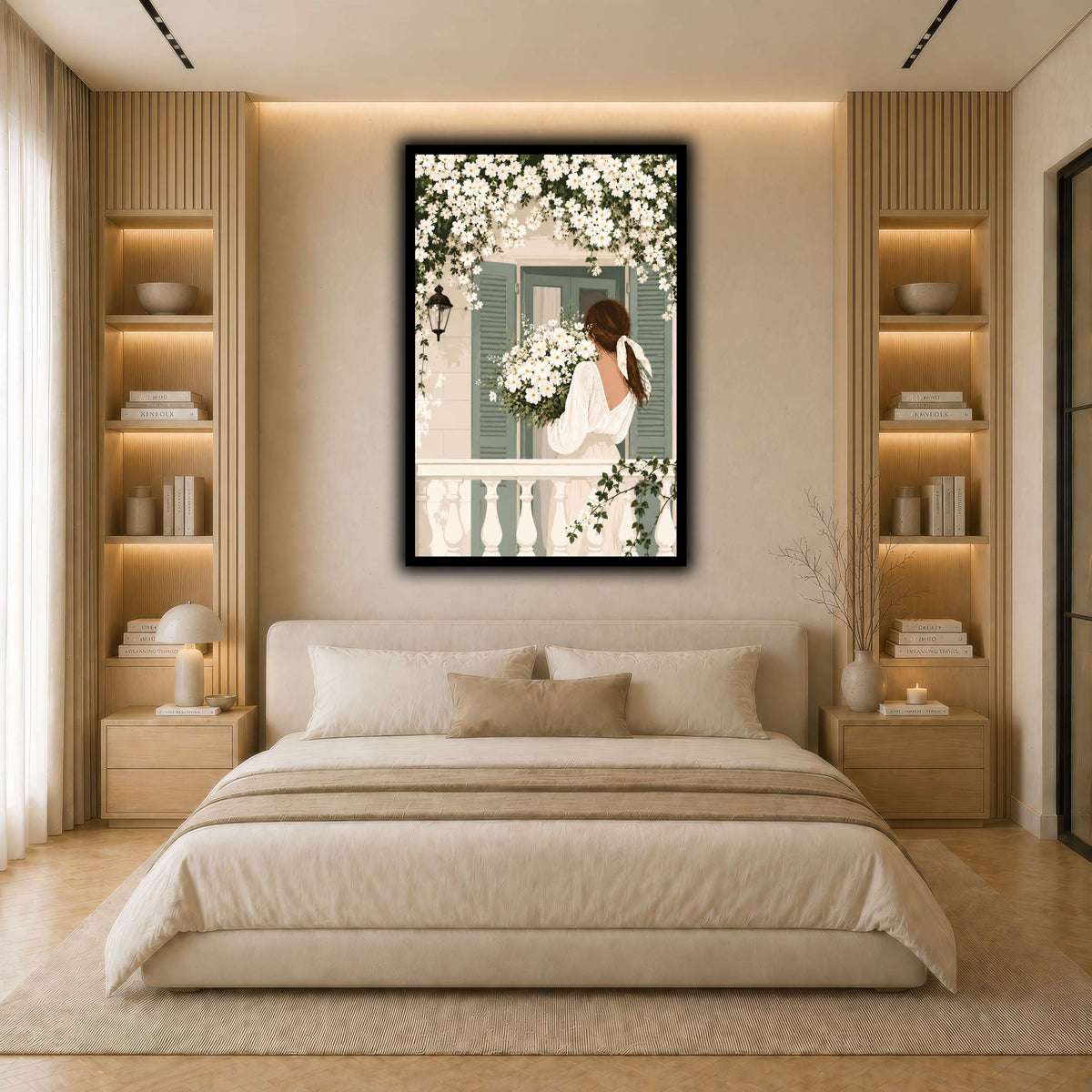 White Spring on the Balcony light neutral- bedroom