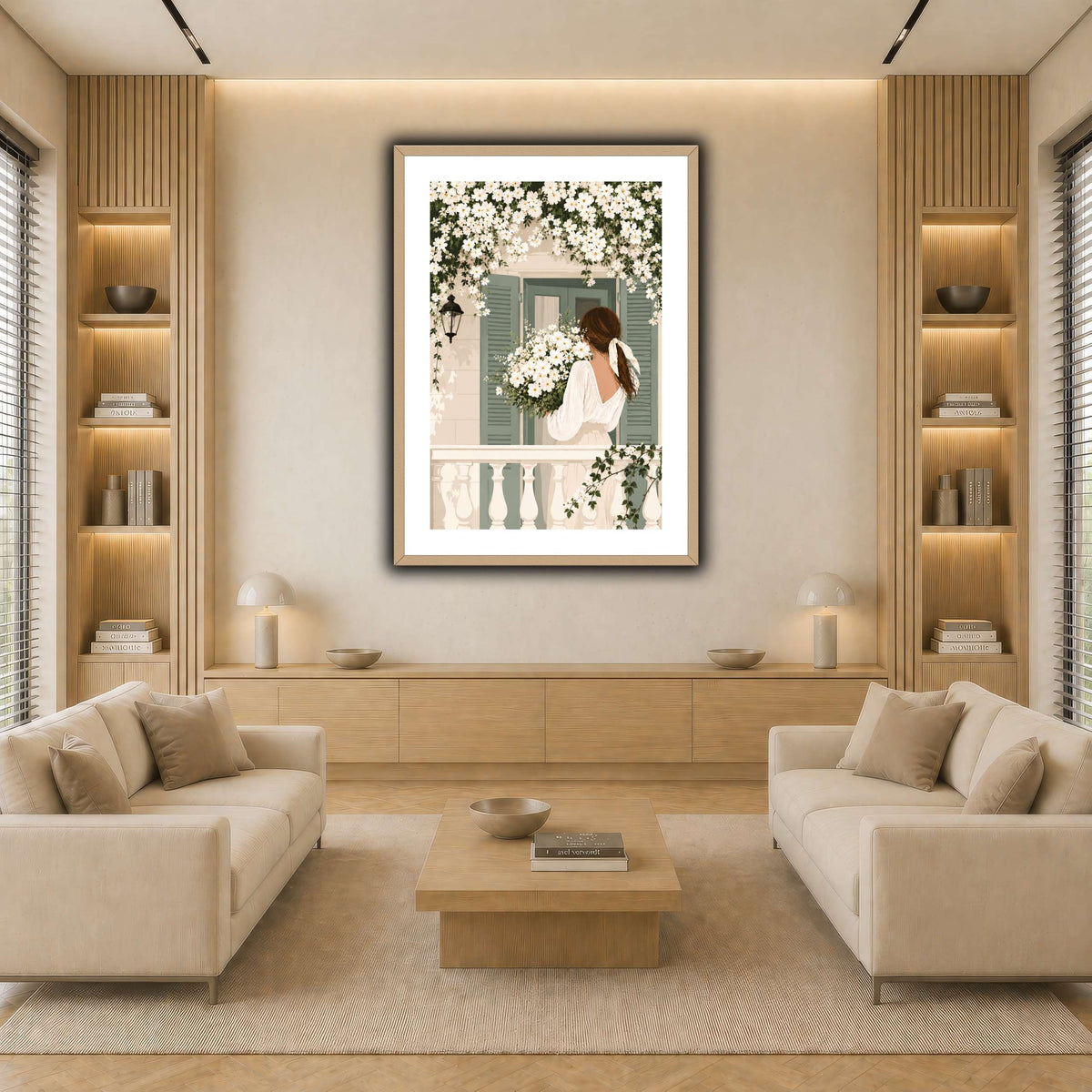 White Spring on the Balcony light neutral-living room