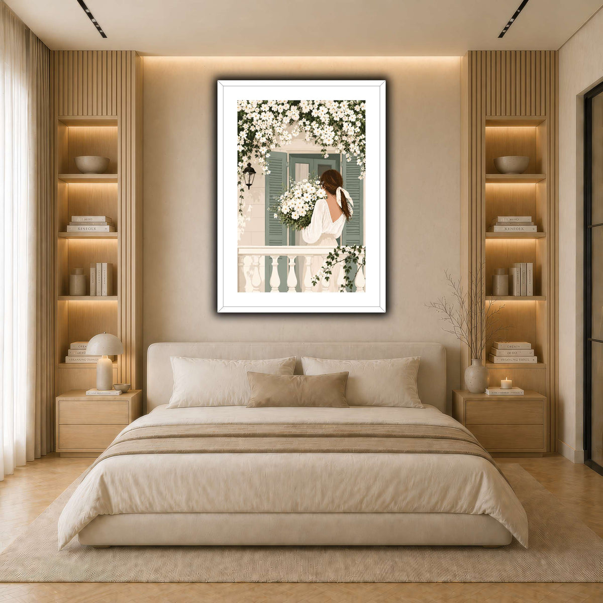 White Spring on the Balcony light neutral- bedroom
