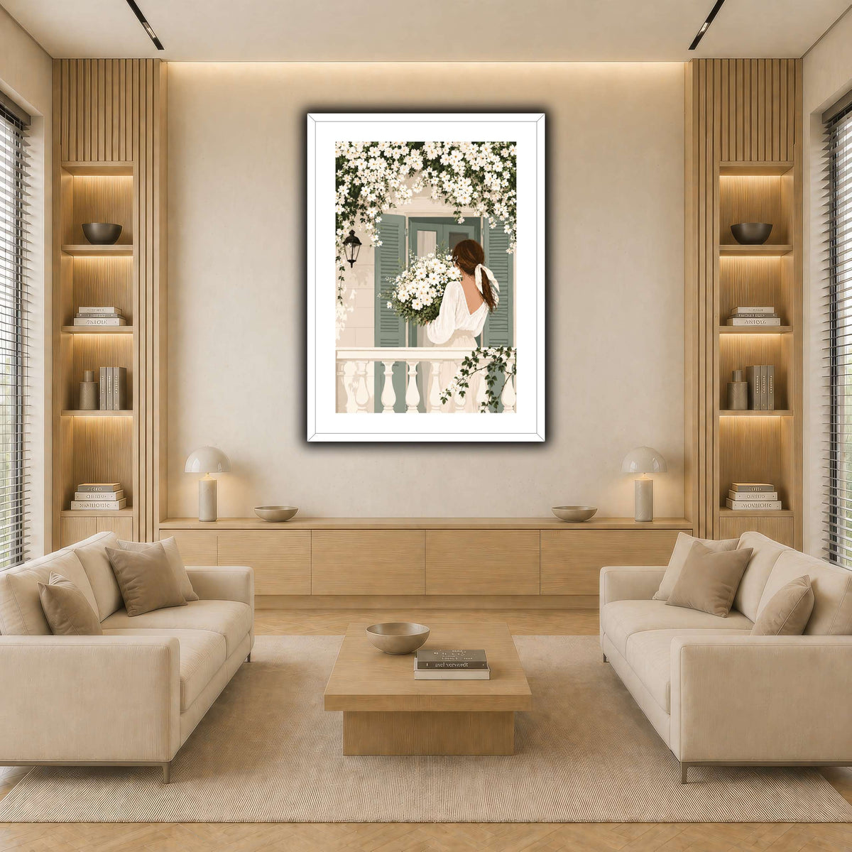 White Spring on the Balcony light neutral-living room