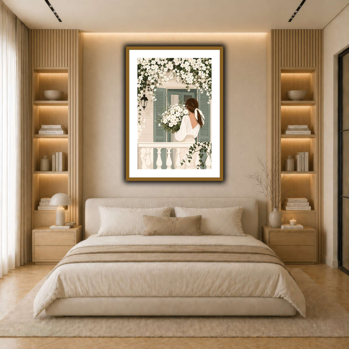 White Spring on the Balcony light neutral- bedroom