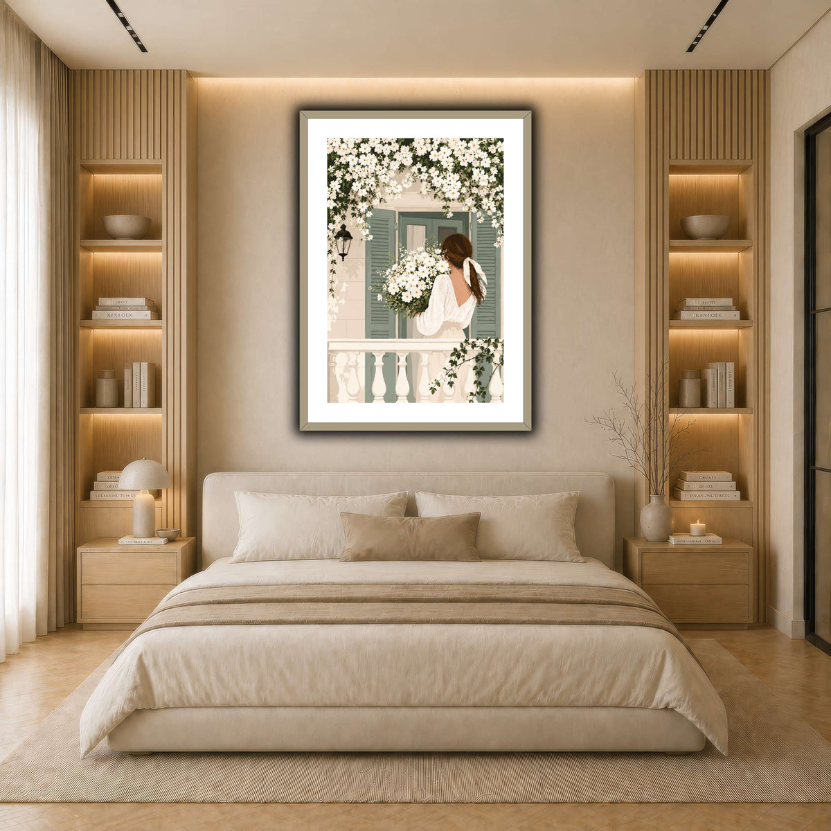 White Spring on the Balcony light neutral- bedroom