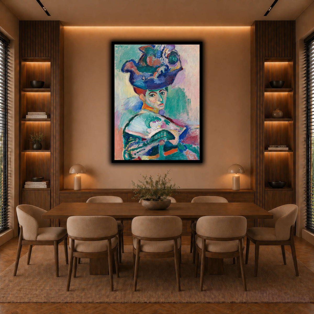 Woman-with-a-Hat_Henri_Matisse warm-dining room