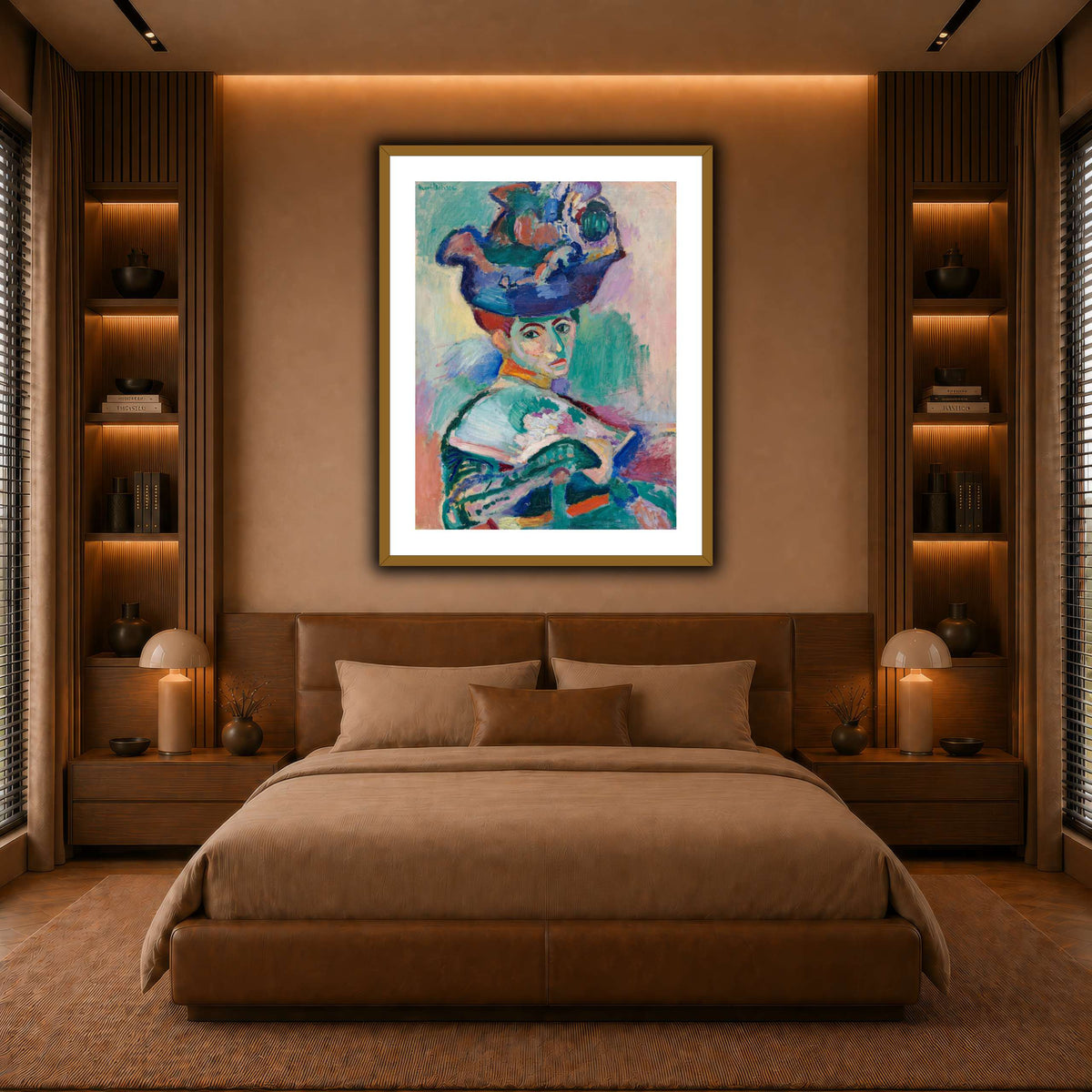 Woman-with-a-Hat_Henri_Matisse warm-bedroom