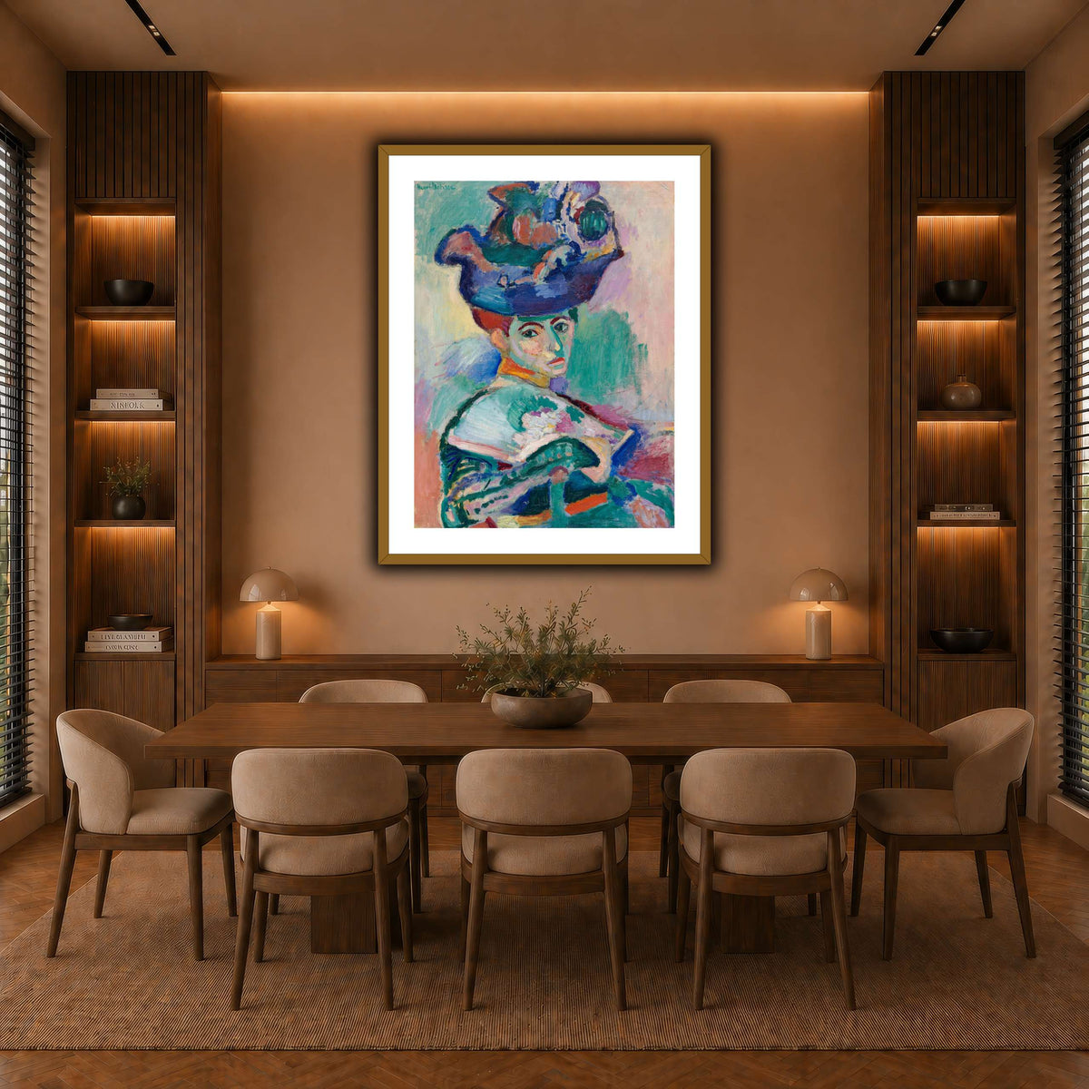 Woman-with-a-Hat_Henri_Matisse warm-dining room