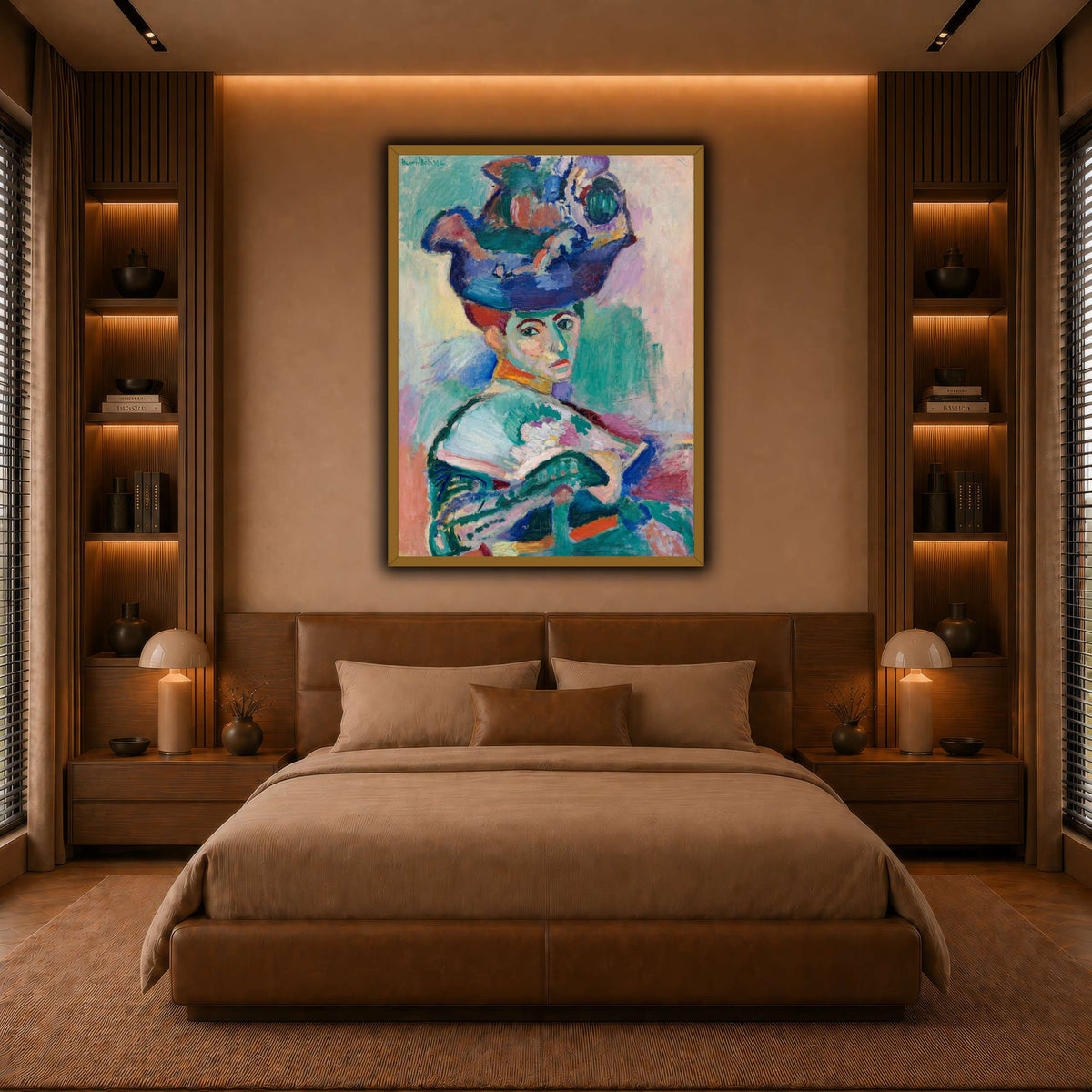 Woman-with-a-Hat_Henri_Matisse warm-bedroom