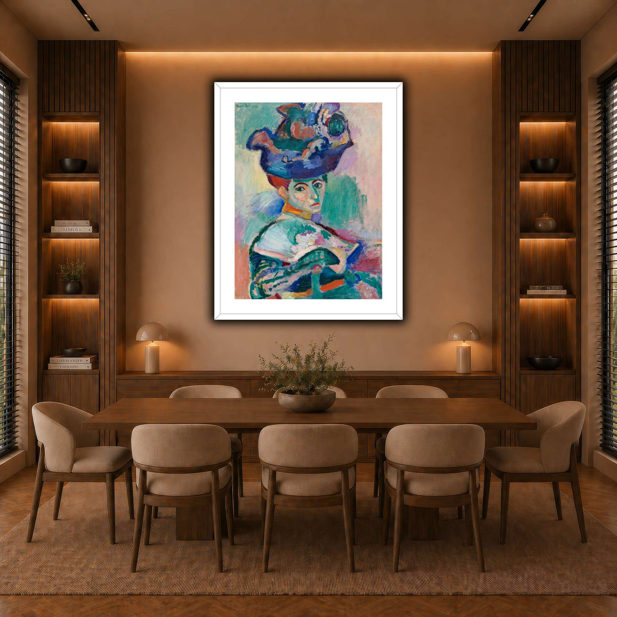 Woman-with-a-Hat_Henri_Matisse warm-dining room