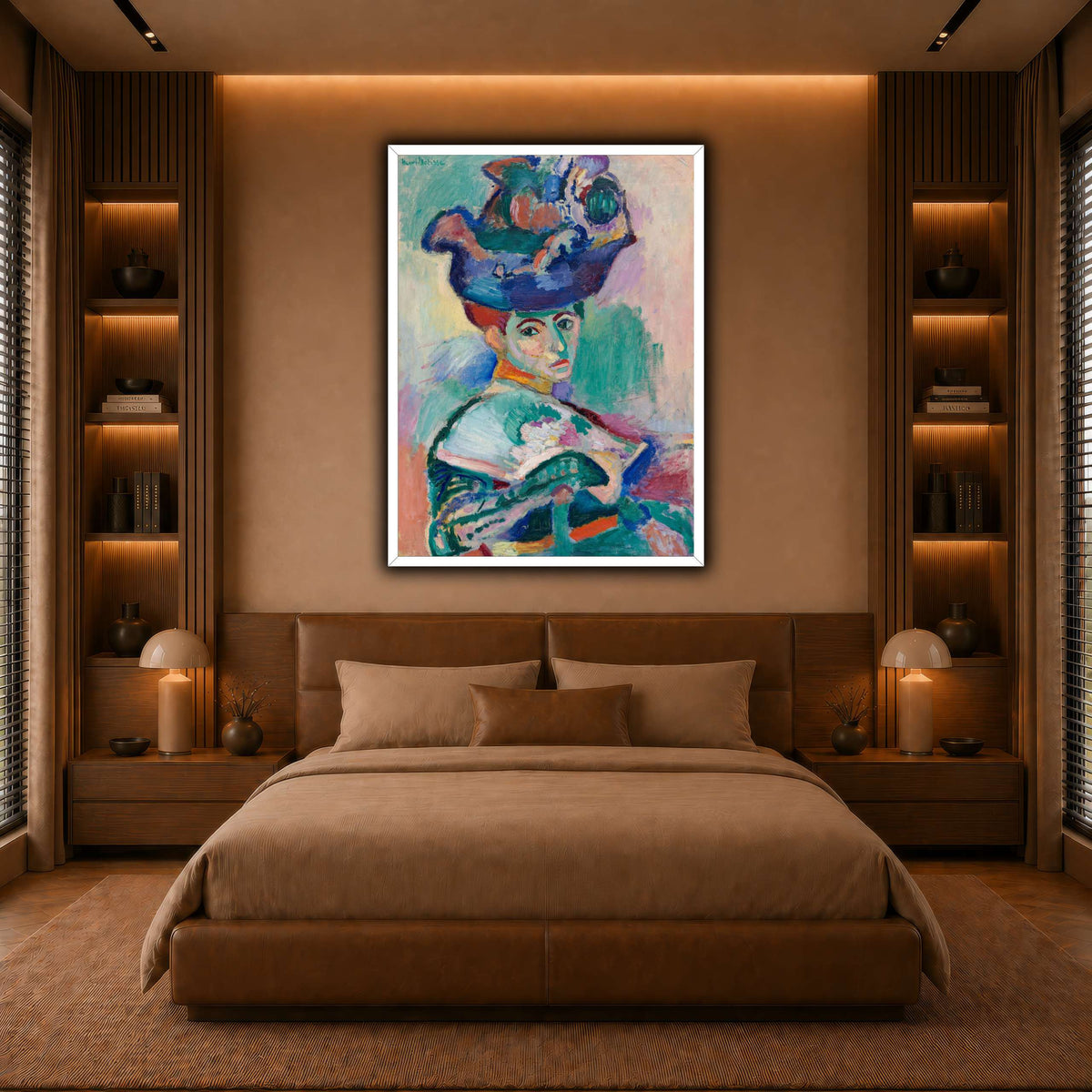 Woman-with-a-Hat_Henri_Matisse warm-bedroom
