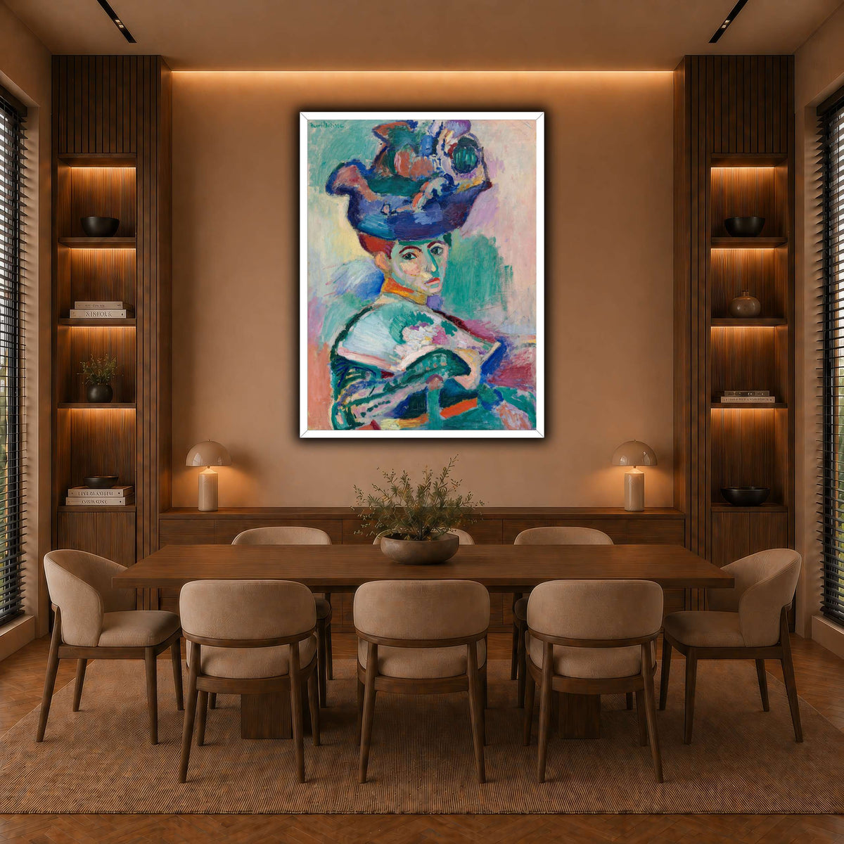 Woman-with-a-Hat_Henri_Matisse warm-dining room