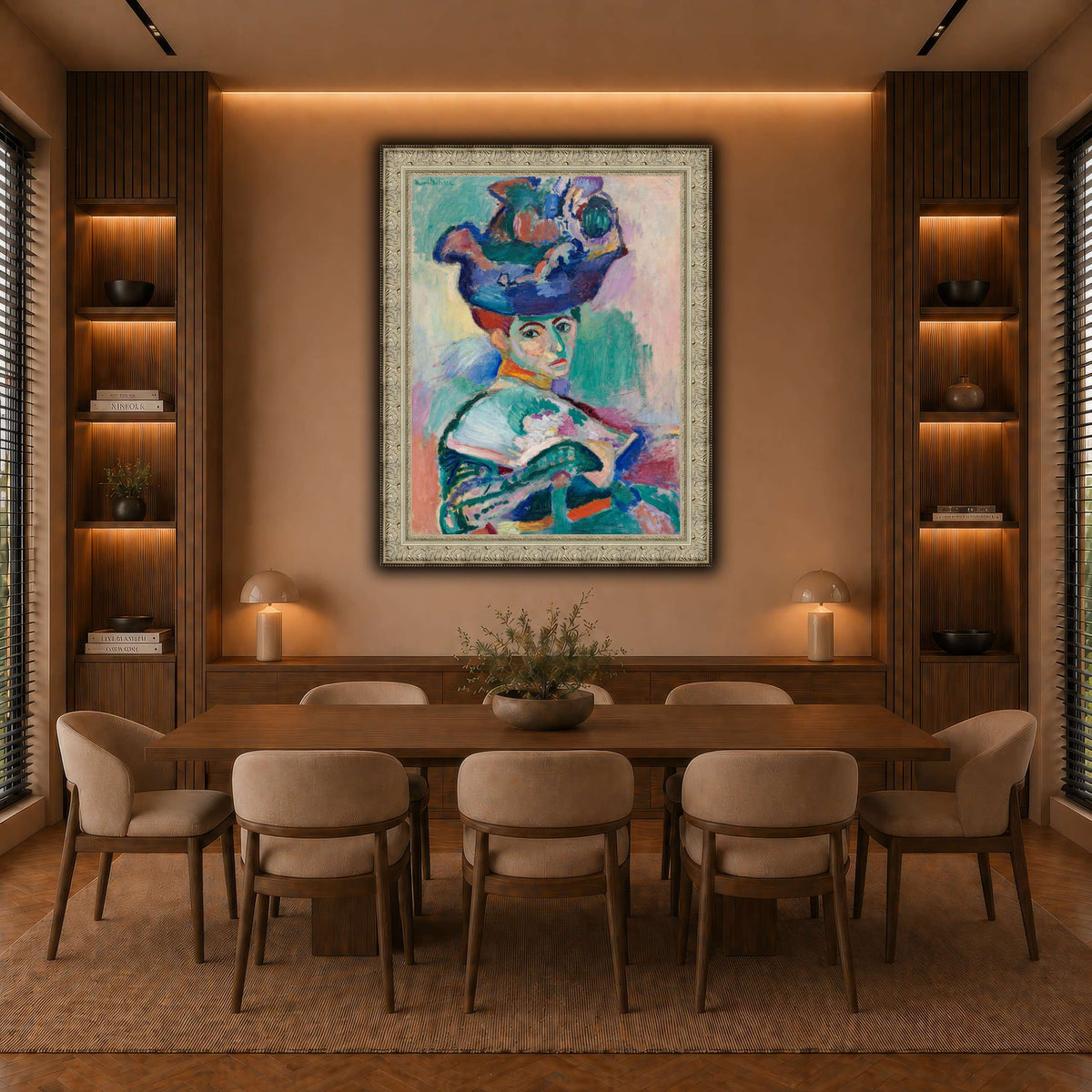 Woman-with-a-Hat_Henri_Matisse warm-dining room