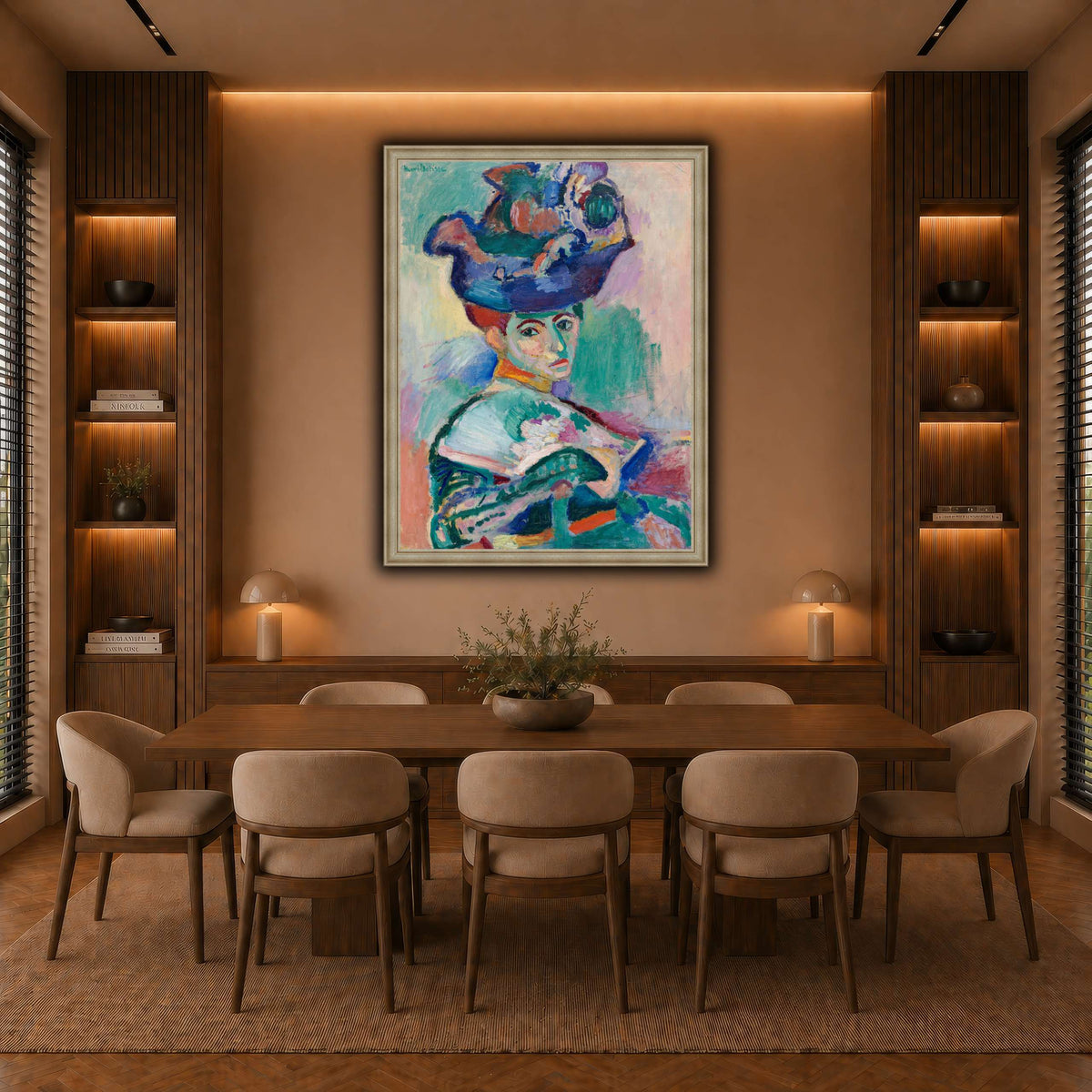 Woman-with-a-Hat_Henri_Matisse warm-dining room