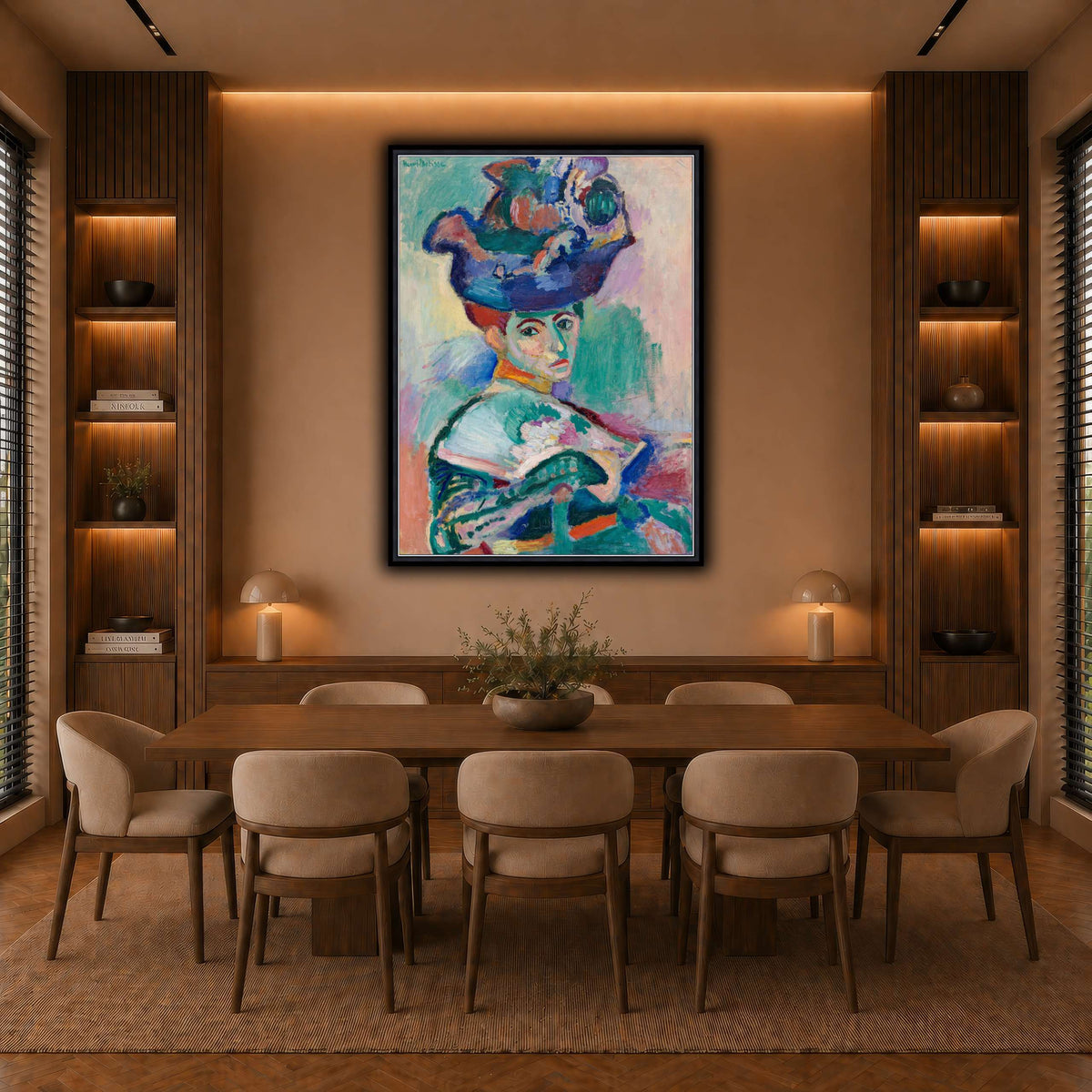 Woman-with-a-Hat_Henri_Matisse warm-dining room