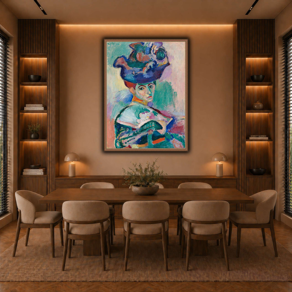 Woman-with-a-Hat_Henri_Matisse warm-dining room