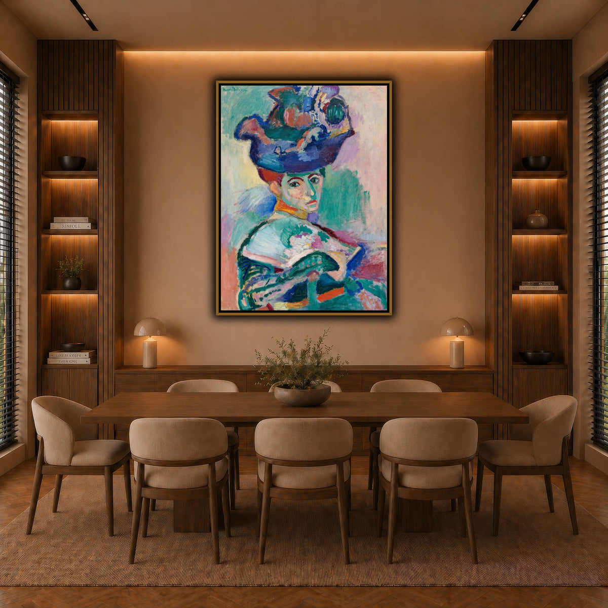 Woman-with-a-Hat_Henri_Matisse warm-dining room