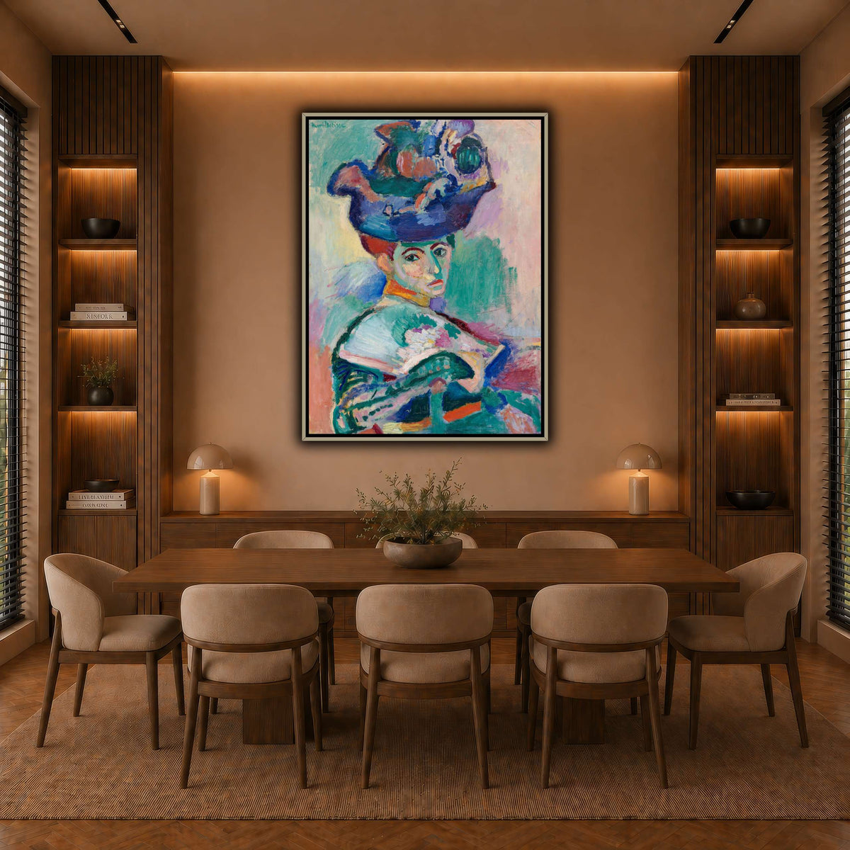 Woman-with-a-Hat_Henri_Matisse warm-dining room