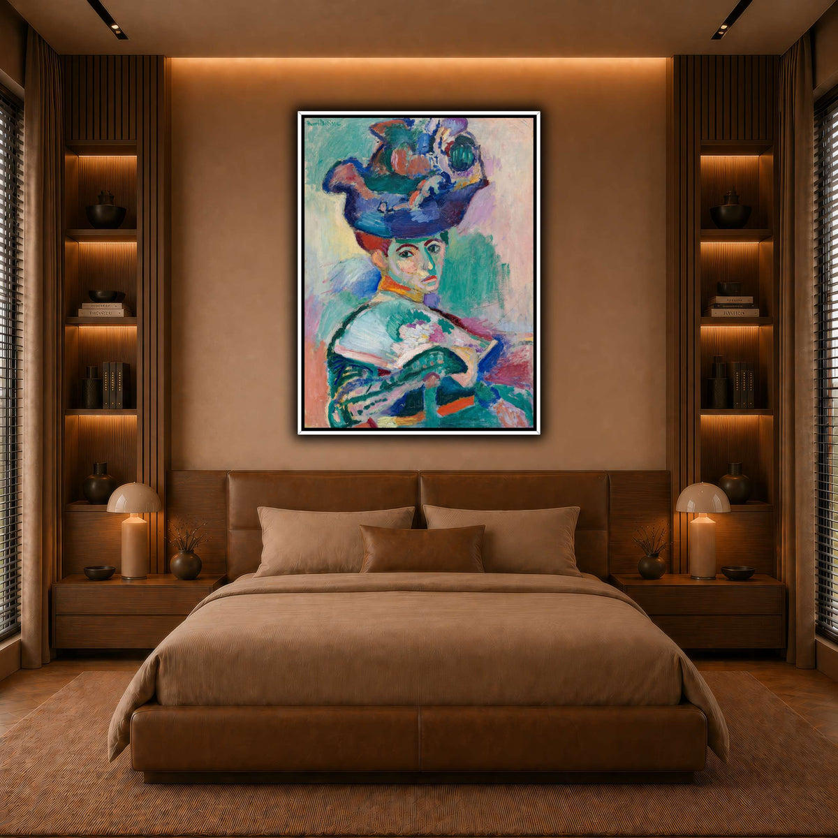 Woman-with-a-Hat_Henri_Matisse warm-bedroom