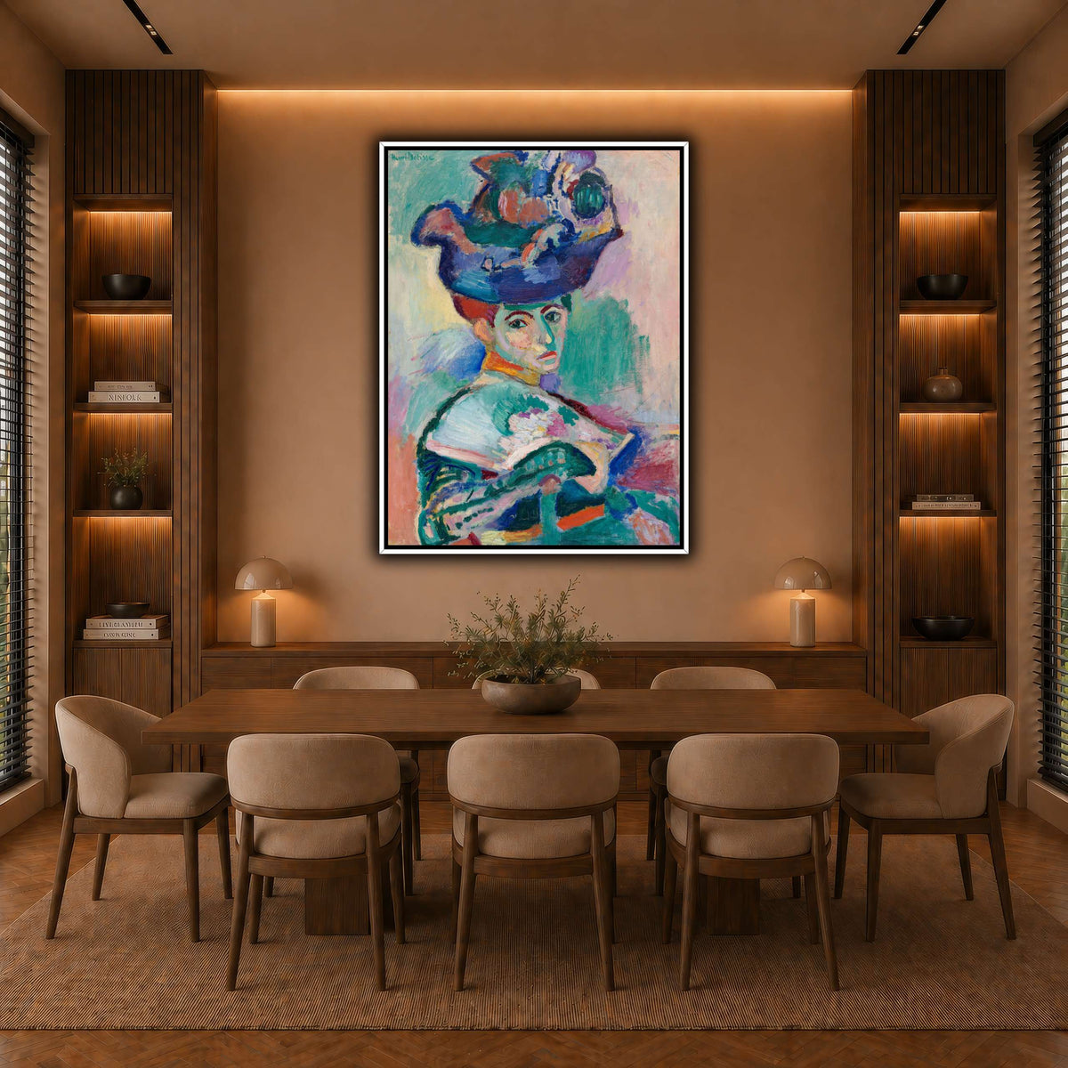 Woman-with-a-Hat_Henri_Matisse warm-dining room
