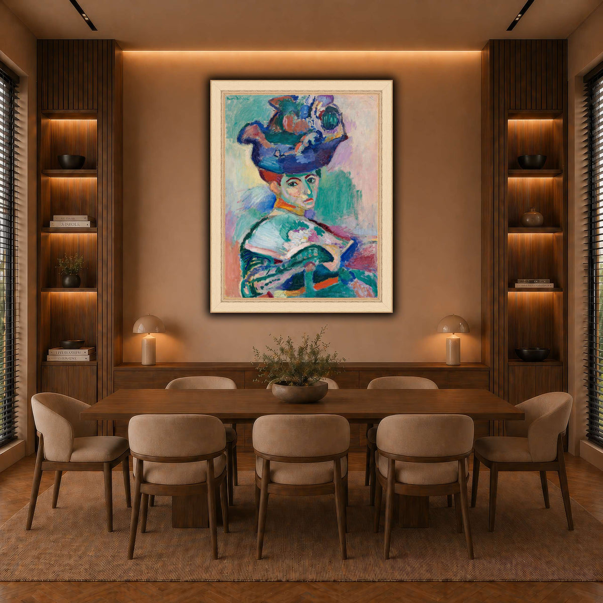 Woman-with-a-Hat_Henri_Matisse warm-dining room