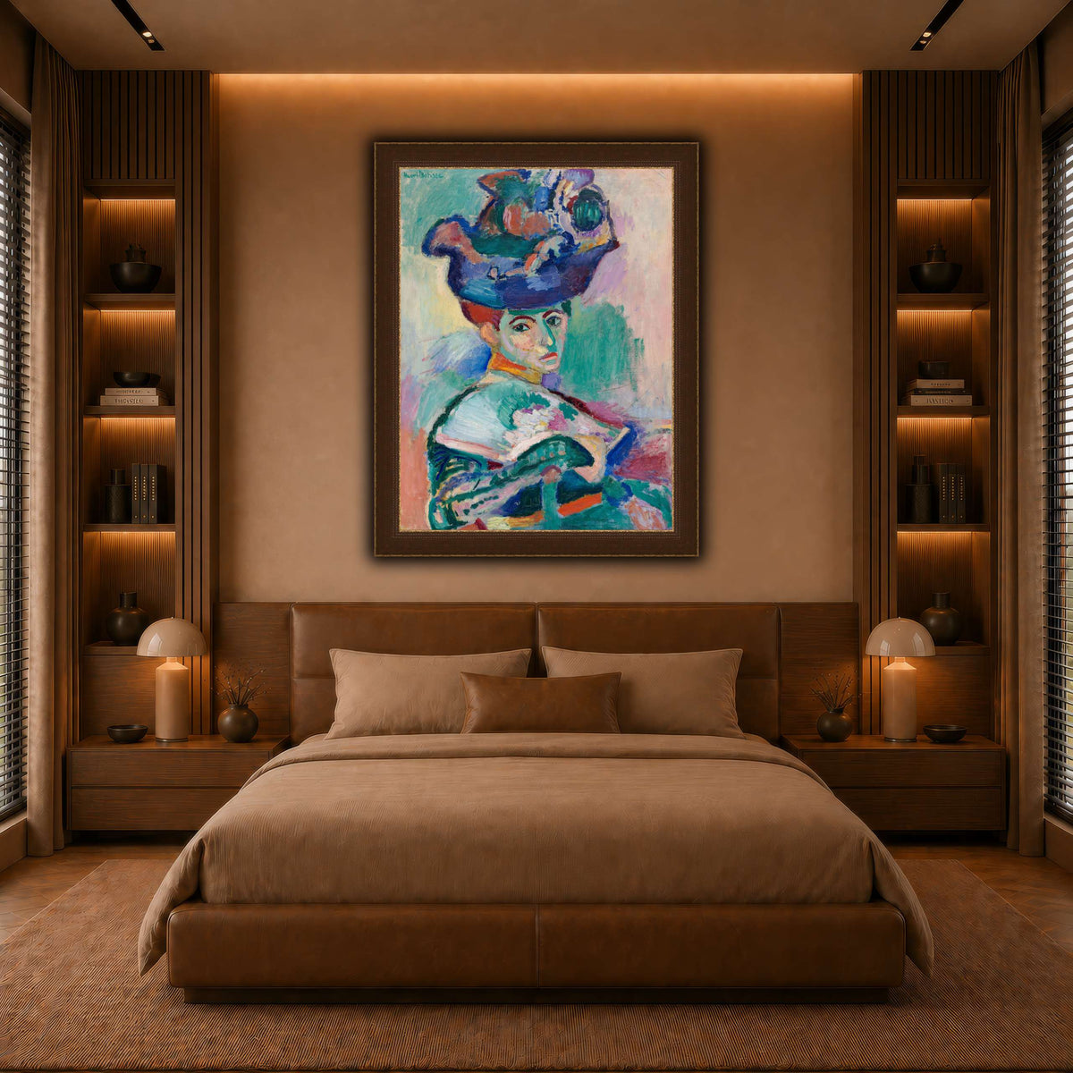 Woman-with-a-Hat_Henri_Matisse warm-bedroom