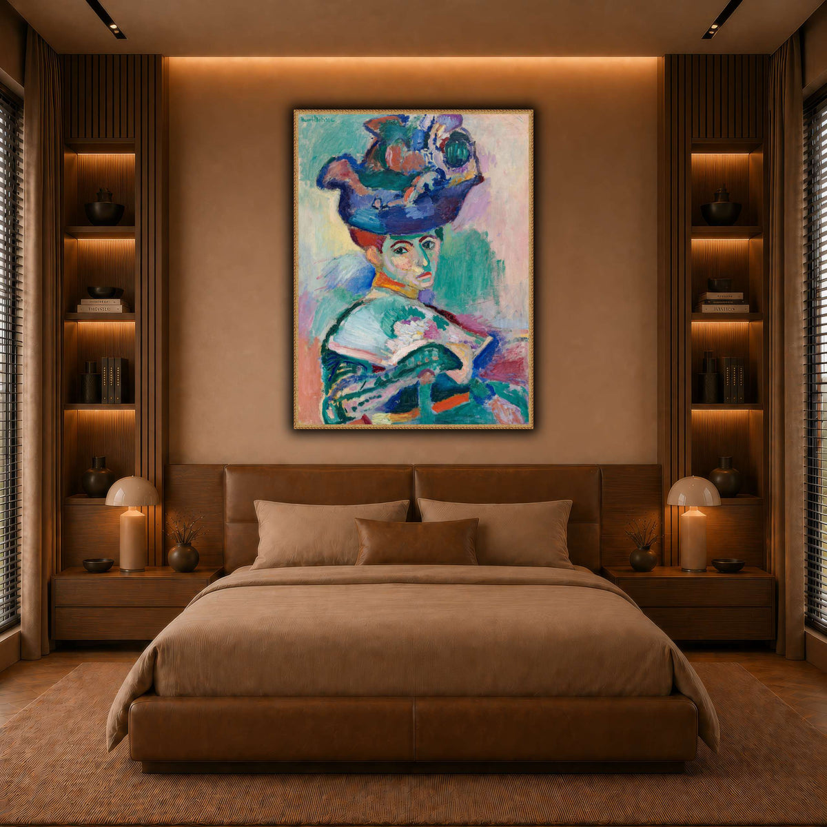 Woman-with-a-Hat_Henri_Matisse warm-bedroom