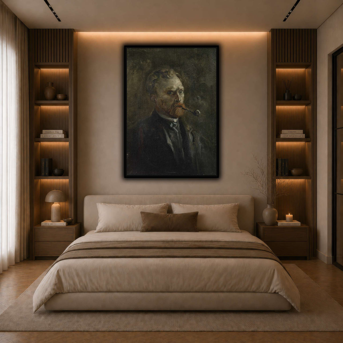 Zelfportret dark neutral-bedroom