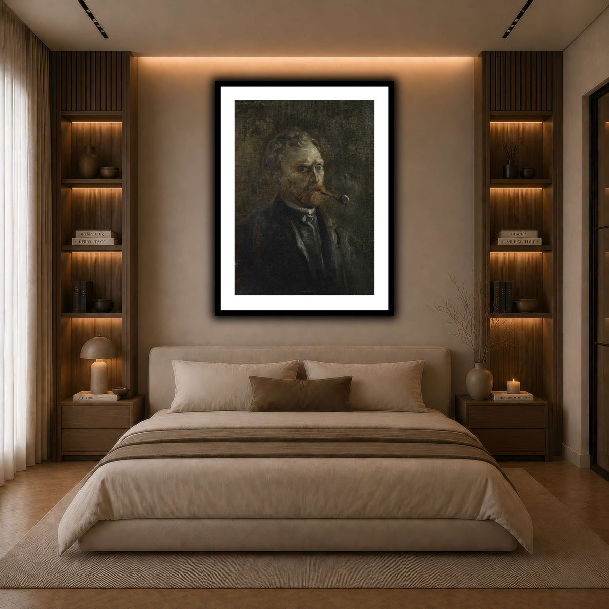 Zelfportret dark neutral-bedroom