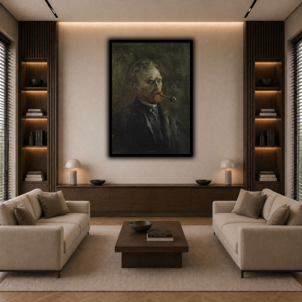 Zelfportret dark neutral-living room
