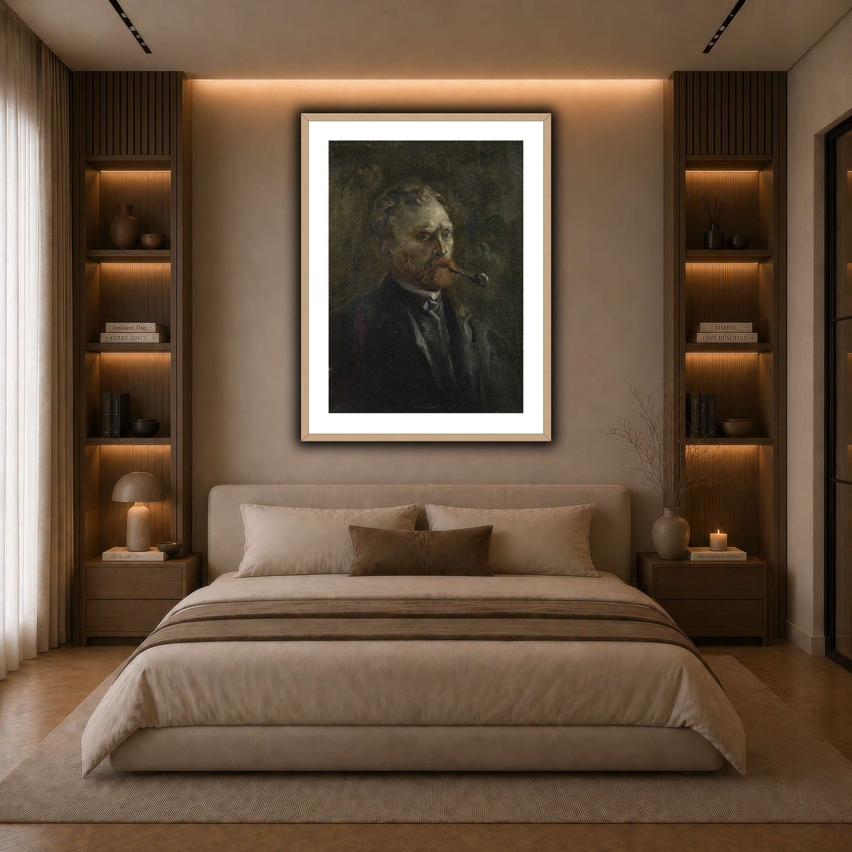 Zelfportret dark neutral-bedroom