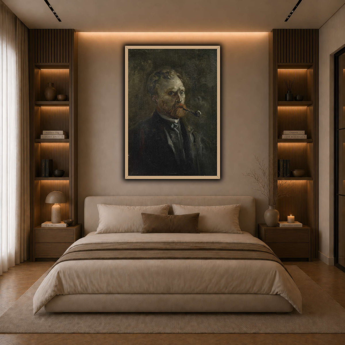 Zelfportret dark neutral-bedroom