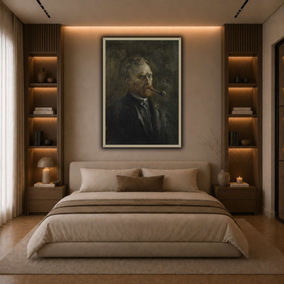 Zelfportret dark neutral-bedroom