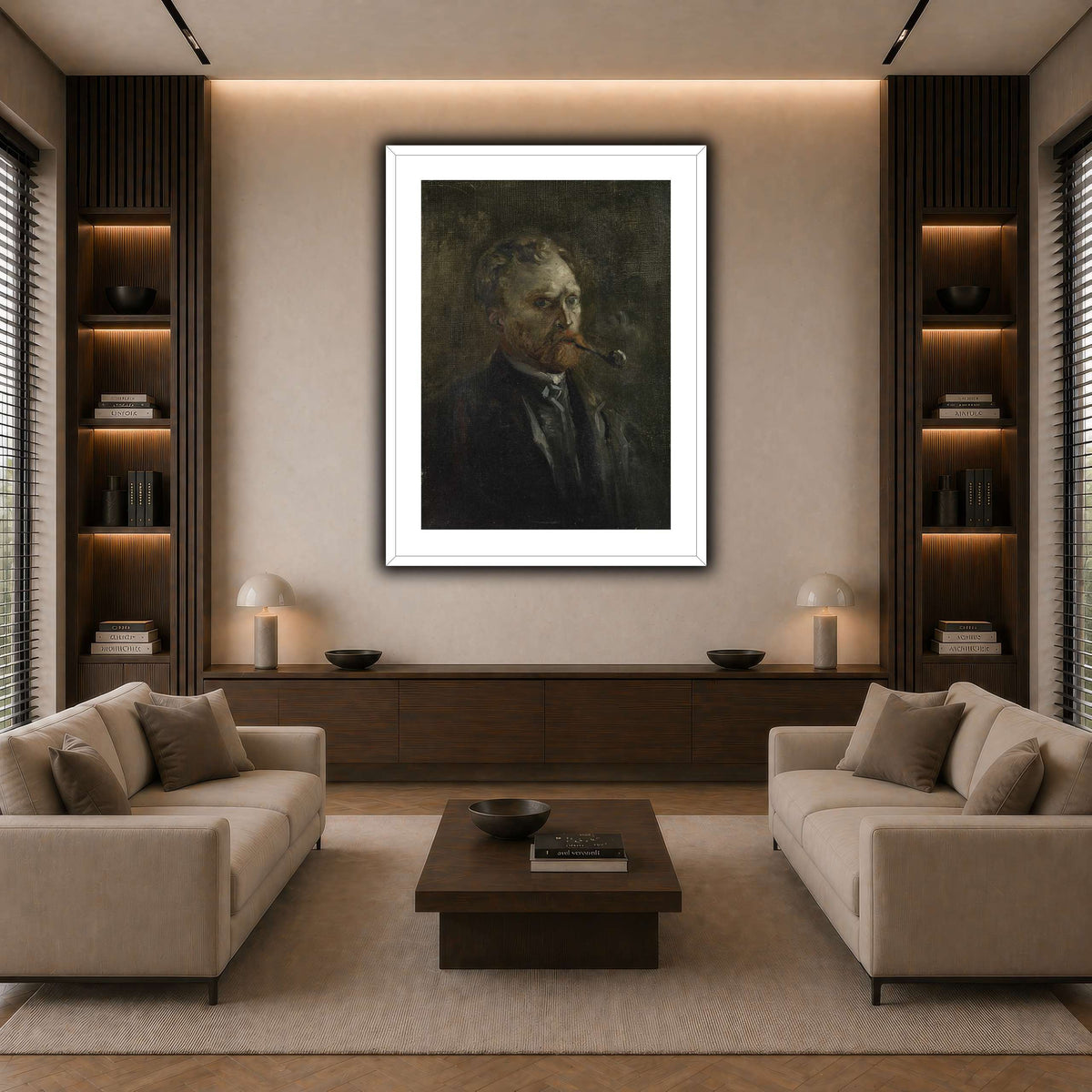 Zelfportret dark neutral-living room