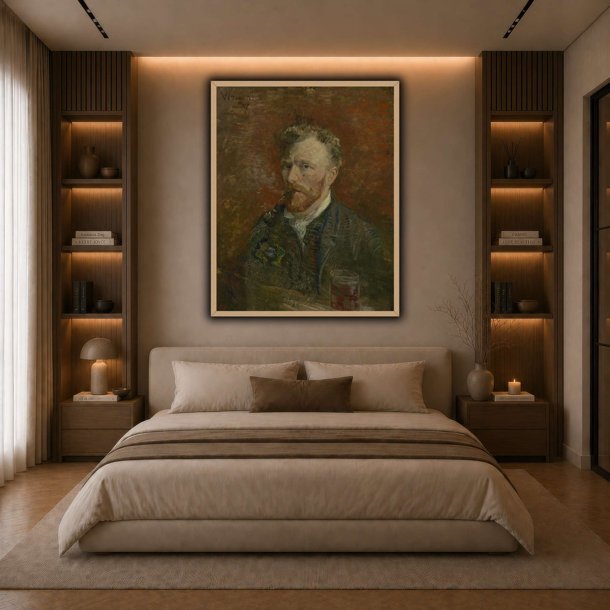 Zelfportret_met_glas dark neutral-bedroom