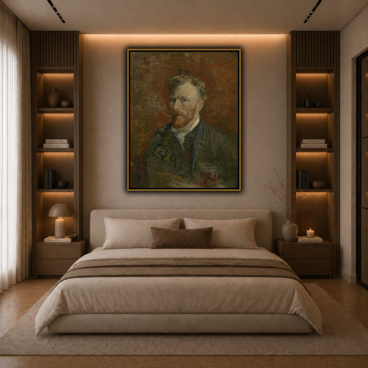 Zelfportret_met_glas dark neutral-bedroom