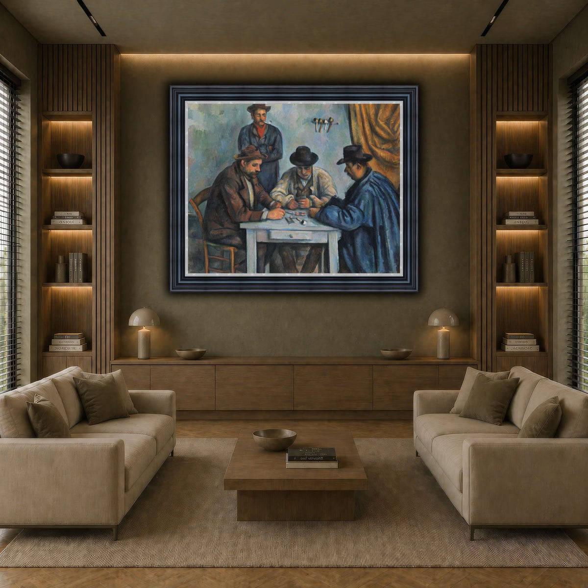card players _Paul_Cezanne earth-living room