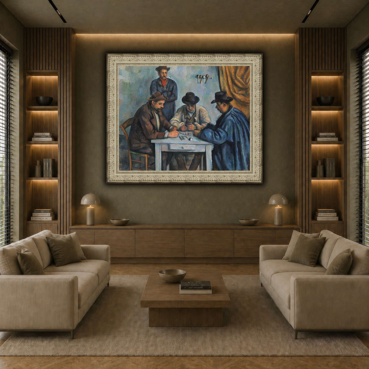 card players _Paul_Cezanne earth-living room