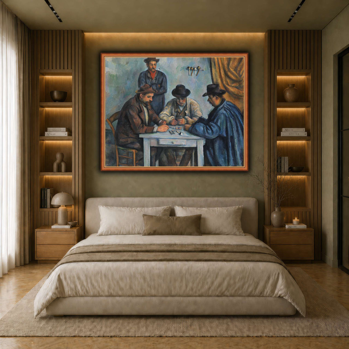 card players _Paul_Cezanne earth-bedroom