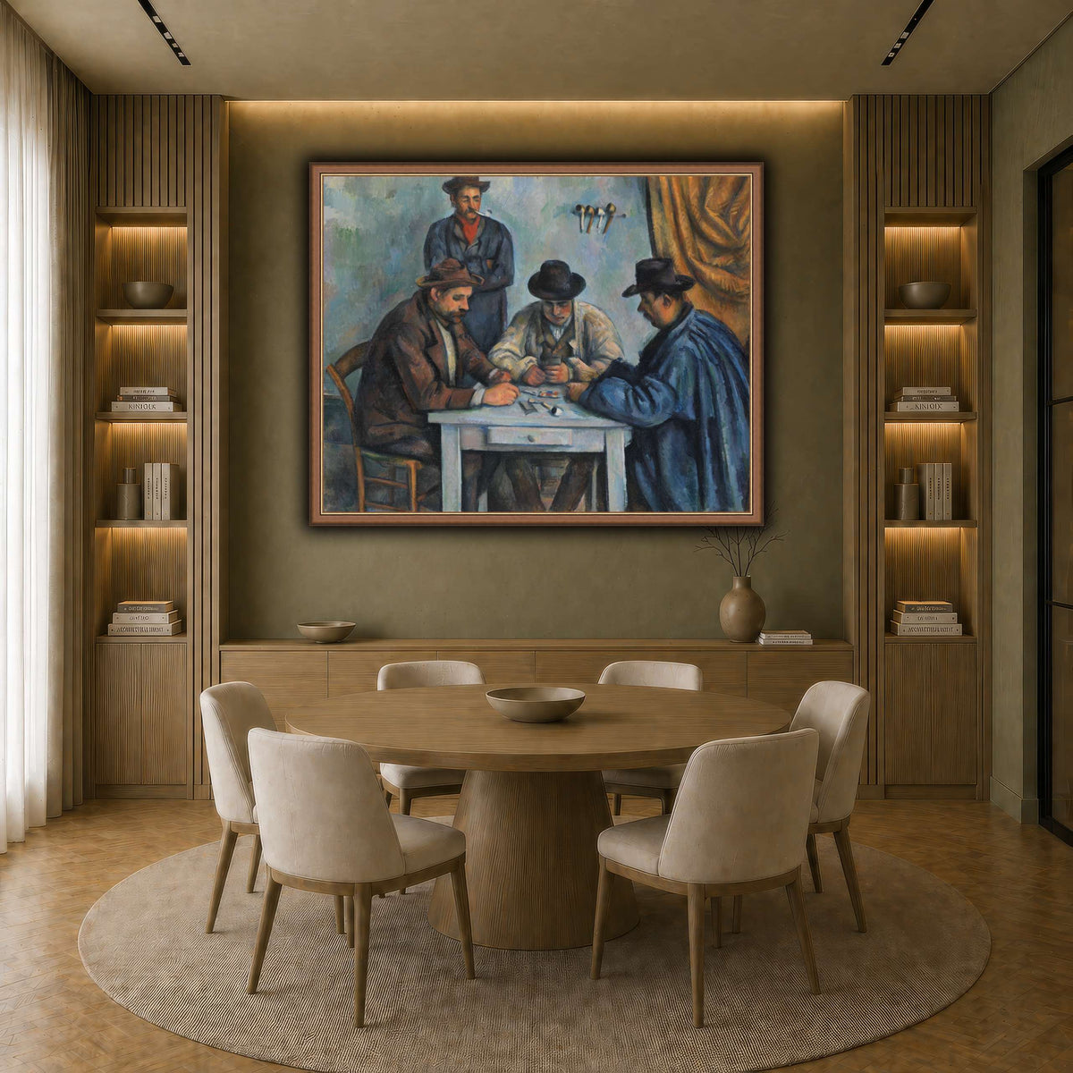 card players _Paul_Cezanne earth-dining room