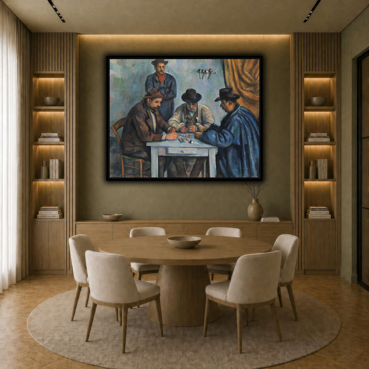 card players _Paul_Cezanne earth-dining room