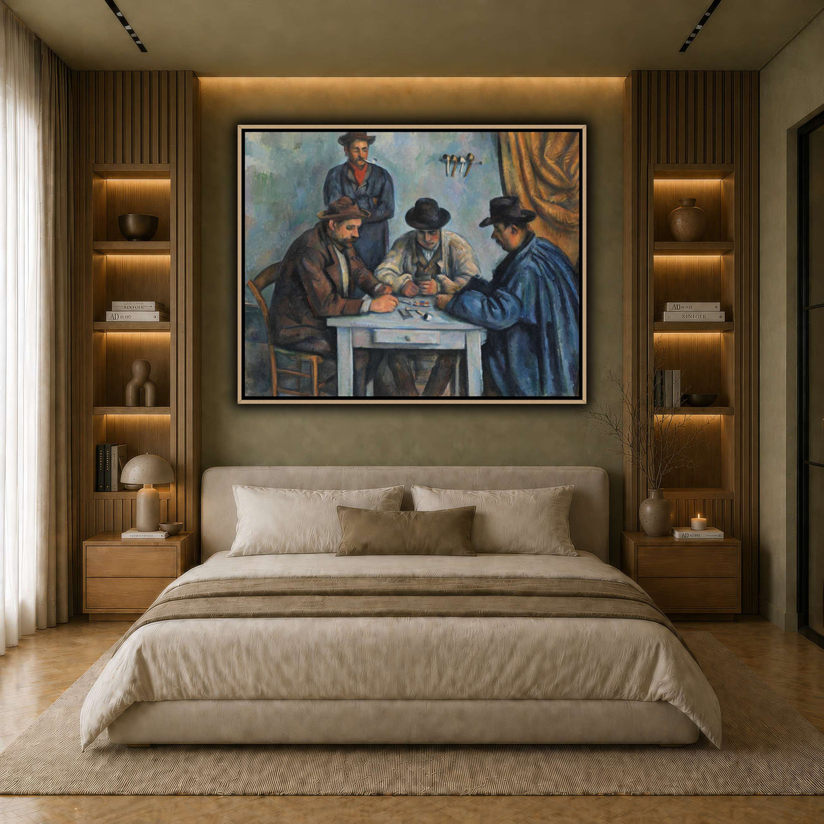 card players _Paul_Cezanne earth-bedroom