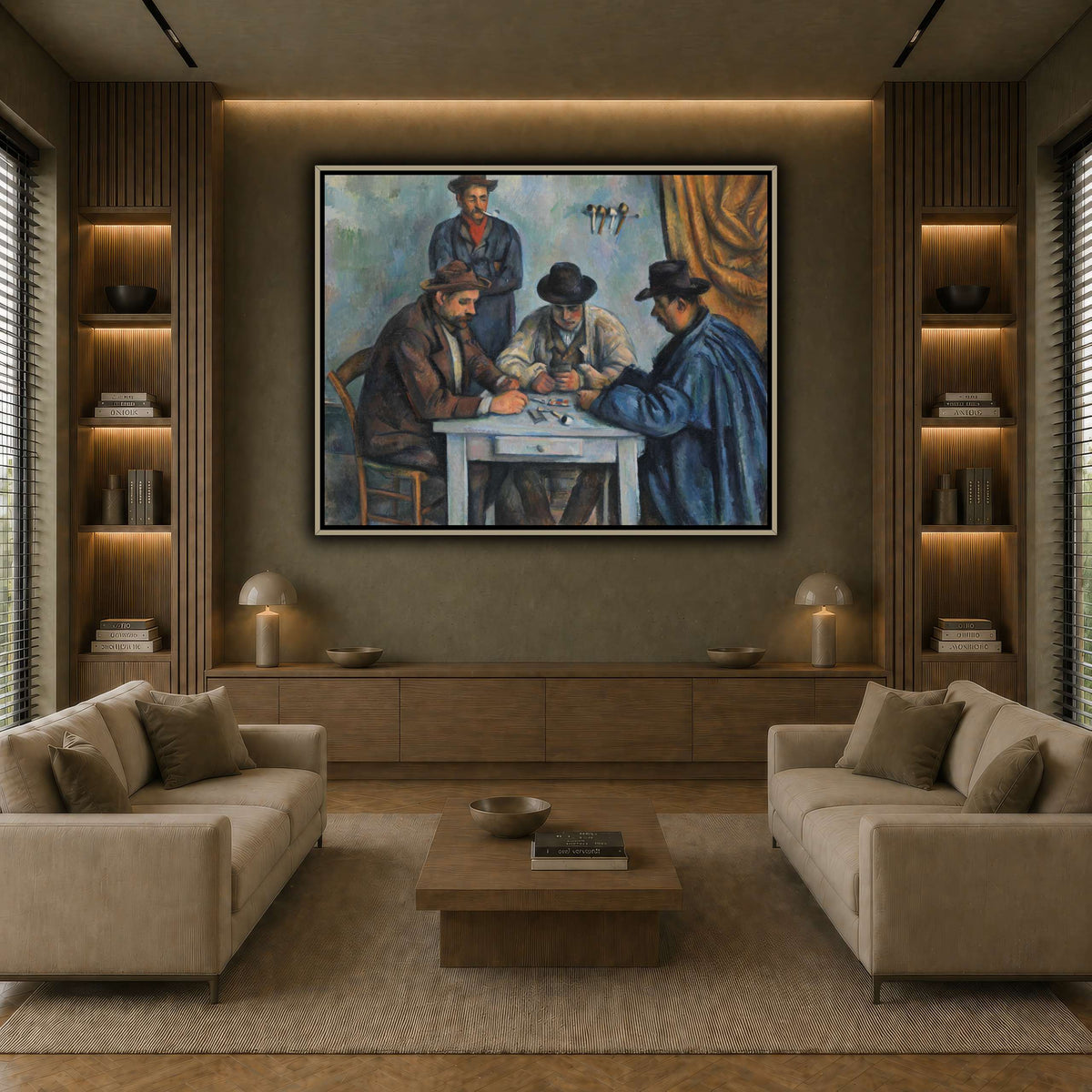 card players _Paul_Cezanne earth-living room