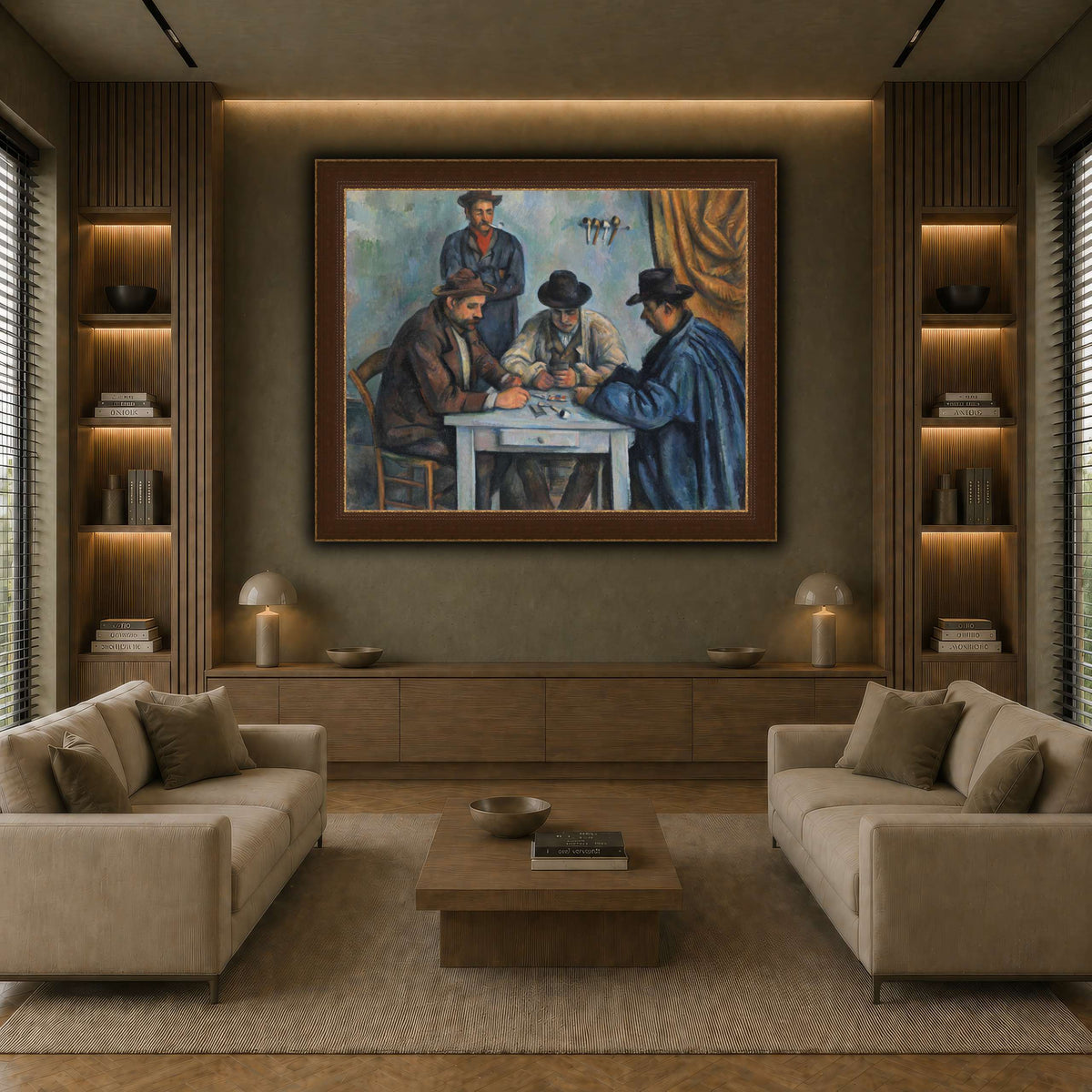 card players _Paul_Cezanne earth-living room