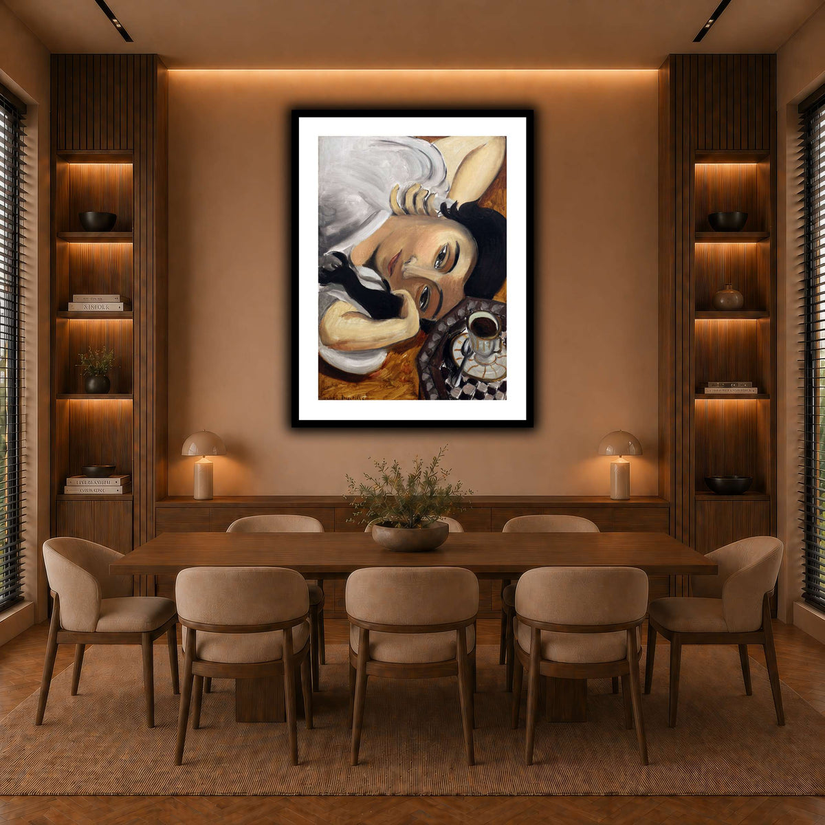 lorette_con_una_tazza_di_caffè_Henri_Matisse warm-dining room